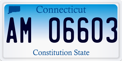 CT license plate AM06603