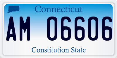 CT license plate AM06606
