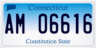 CT license plate AM06616