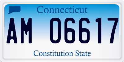 CT license plate AM06617