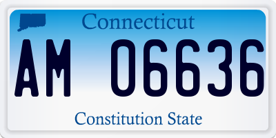 CT license plate AM06636