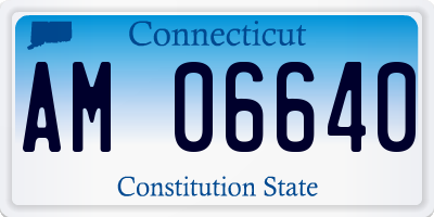 CT license plate AM06640