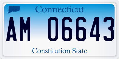 CT license plate AM06643