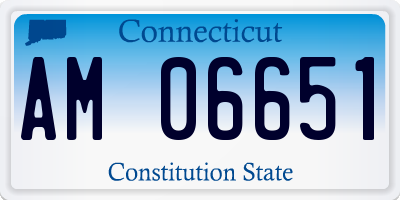 CT license plate AM06651