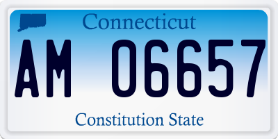 CT license plate AM06657