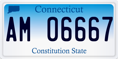 CT license plate AM06667
