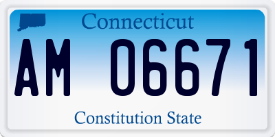 CT license plate AM06671