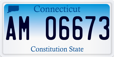 CT license plate AM06673