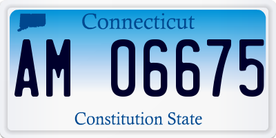CT license plate AM06675