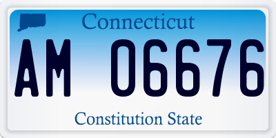 CT license plate AM06676