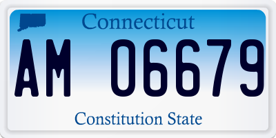 CT license plate AM06679
