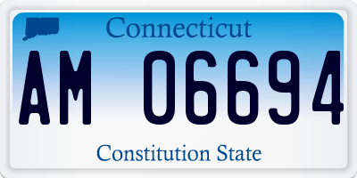 CT license plate AM06694