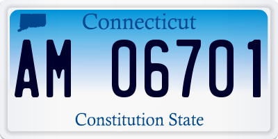 CT license plate AM06701