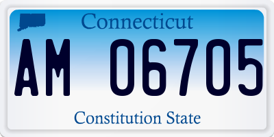 CT license plate AM06705