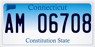 CT license plate AM06708