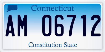 CT license plate AM06712