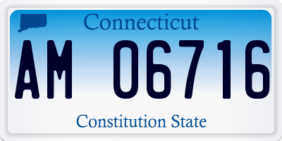 CT license plate AM06716