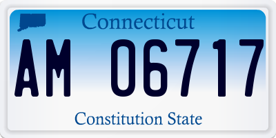 CT license plate AM06717