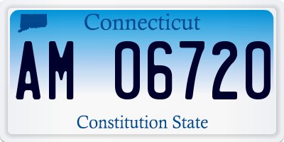 CT license plate AM06720
