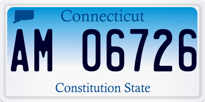 CT license plate AM06726