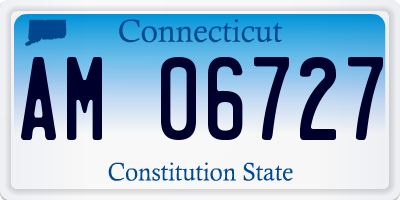 CT license plate AM06727