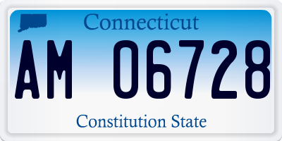 CT license plate AM06728