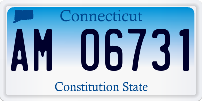 CT license plate AM06731