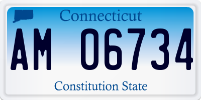 CT license plate AM06734