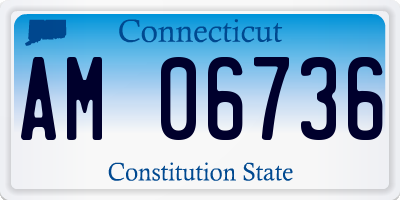 CT license plate AM06736