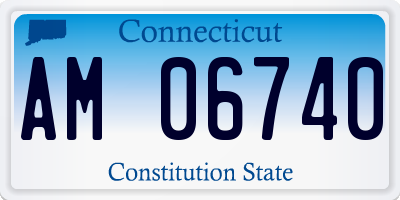 CT license plate AM06740