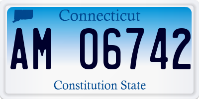 CT license plate AM06742