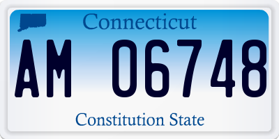 CT license plate AM06748