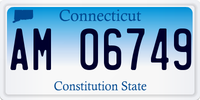 CT license plate AM06749