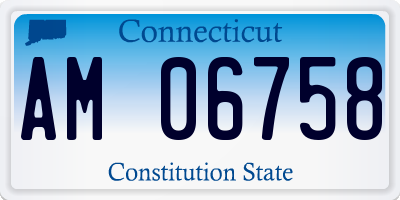 CT license plate AM06758