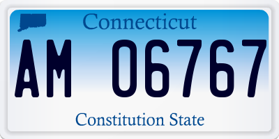 CT license plate AM06767