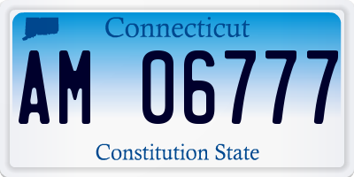 CT license plate AM06777