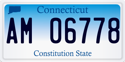 CT license plate AM06778
