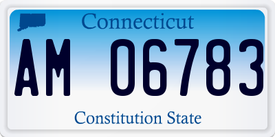 CT license plate AM06783