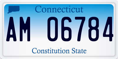 CT license plate AM06784