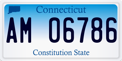 CT license plate AM06786