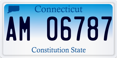 CT license plate AM06787