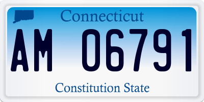 CT license plate AM06791