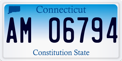 CT license plate AM06794