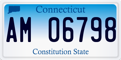 CT license plate AM06798