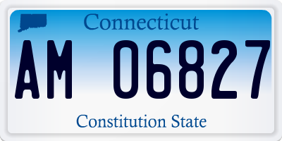 CT license plate AM06827