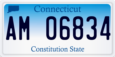 CT license plate AM06834