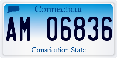 CT license plate AM06836