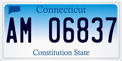 CT license plate AM06837