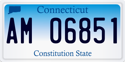 CT license plate AM06851