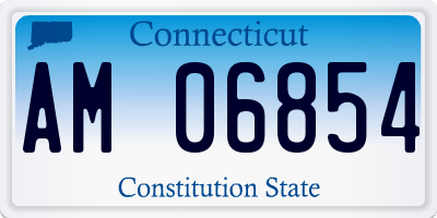 CT license plate AM06854